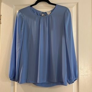 J. Crew Periwinkle Tie-Back Blouse